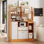 Aparador de madera, Mueble de cocina independiente, Armario grande para bar de café para recibidor, comedor y sala de estar