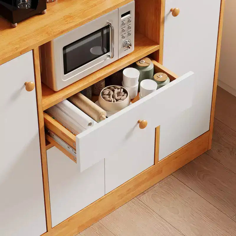 Aparador de madera, Mueble de cocina independiente, Armario grande para bar de café para recibidor, comedor y sala de estar