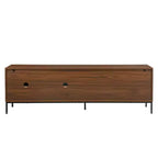 Mueble de TV moderno para televisores de hasta 75 pulgadas, centro de entretenimiento de madera de 70.8 pulgadas con almacenamiento y puerta corrediza, mesa consola multimedia para sala de estar o dormitorio