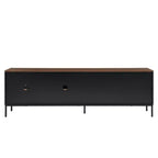 Mueble de TV moderno para televisores de hasta 75 pulgadas, centro de entretenimiento de madera de 70.8 pulgadas con almacenamiento y puerta corrediza, mesa consola multimedia para sala de estar o dormitorio