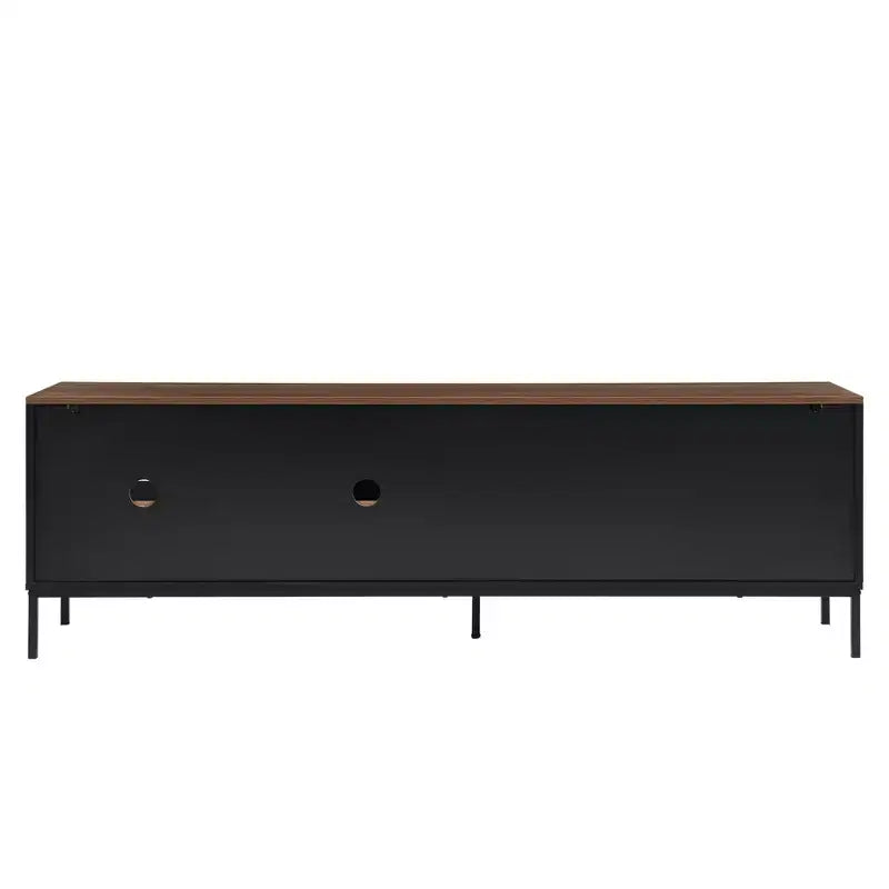 Mueble de TV moderno para televisores de hasta 75 pulgadas, centro de entretenimiento de madera de 70.8 pulgadas con almacenamiento y puerta corrediza, mesa consola multimedia para sala de estar o dormitorio