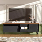 Modern TV Stand for TVs up to 75, 70.8'' Wooden Entertainment Center with Storage & Sliding Door, Media Console Table for Living Room Bedroom