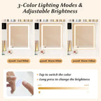 Tocador de 39.5'' con espejo, luces LED, tomas de corriente y estantes de brillo ajustable