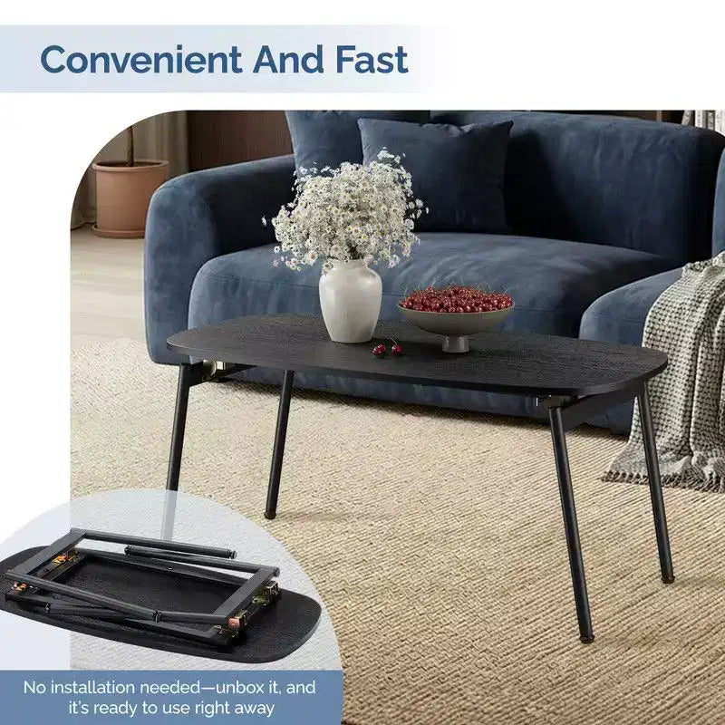 Mesa de centro plegable para sala de estar — Diseño compacto y ligero