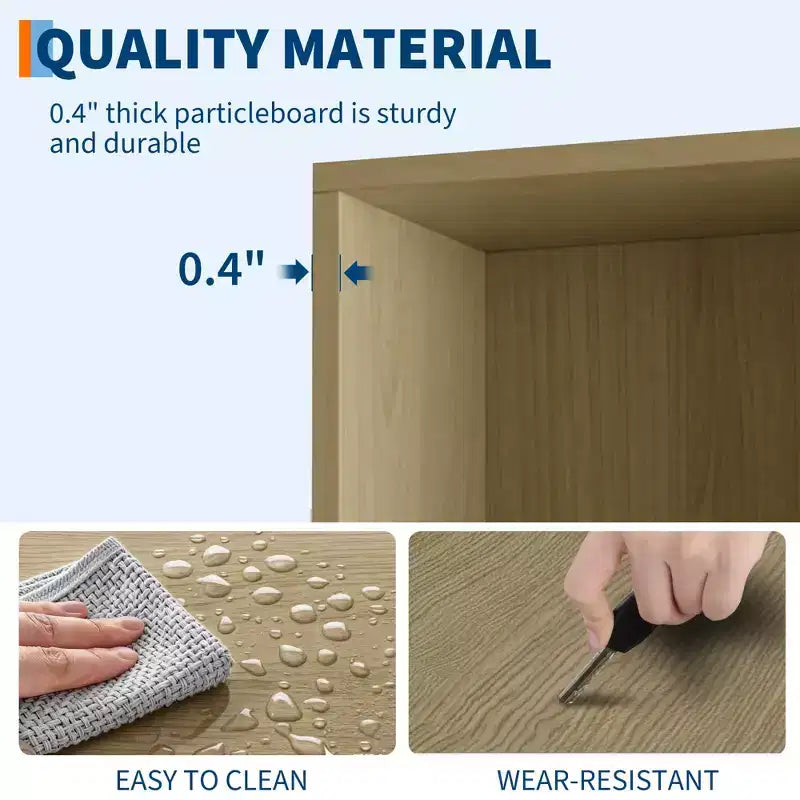Estantería industrial de 6 baldas, librería de madera rústica de 161,5 cm de altura con capacidad de 113 kg, estantes de almacenamiento para exhibición de pie para oficina en casa