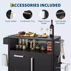 Mesa de parrilla, carrito de bar exterior Carrito de parrilla con gabinete de almacenamiento, carrito de cocina multifunción Mesa de preparación de alimentos con superficie de acero inoxidable