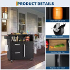 Mesa de parrilla, carrito de bar exterior Carrito de parrilla con gabinete de almacenamiento, carrito de cocina multifunción Mesa de preparación de alimentos con superficie de acero inoxidable